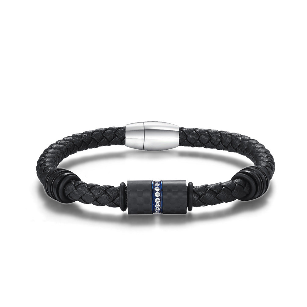 Men's Titanium Steel Ornament Fashion Carbon Fiber Bracelets