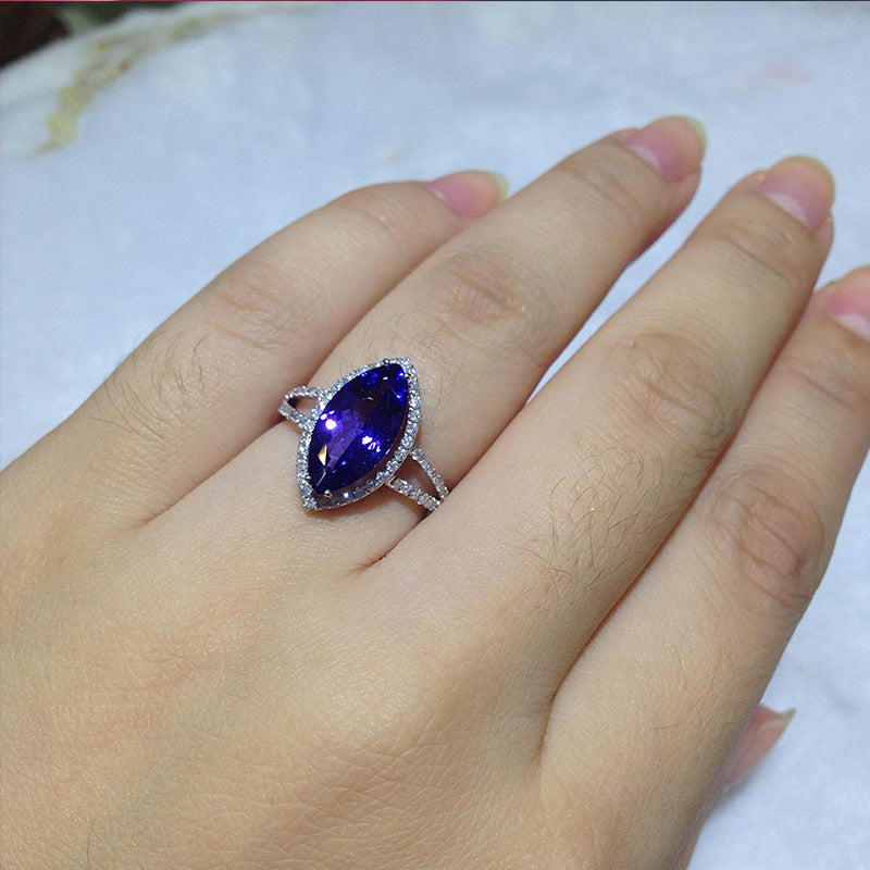 Purple Horse Eye Zircon Popular Female Engagement Rings