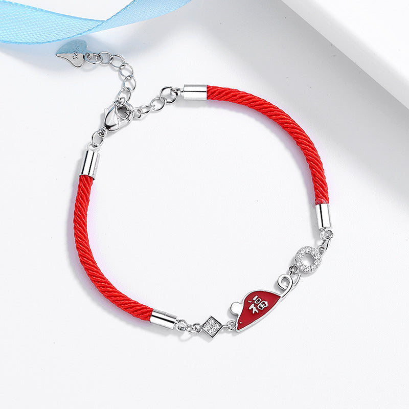 Life Red Rope Female Zodiac Gewebte Tragearmbänder