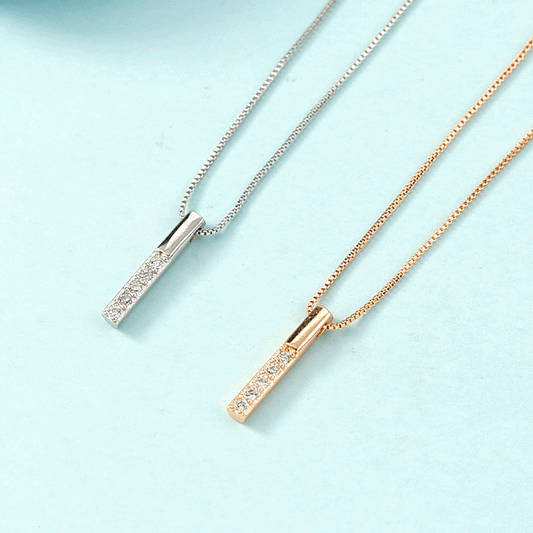 Summer Flat Stick Rectangular Female Snake Bones Chain Pendant Necklaces