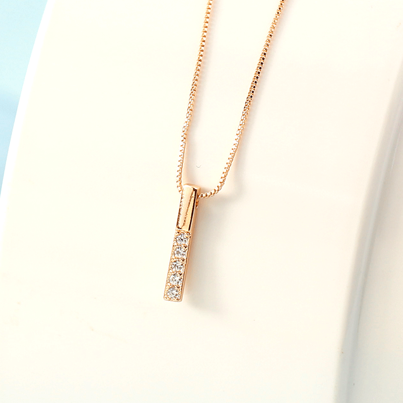 Summer Flat Stick Rectangular Female Snake Bones Chain Pendant Necklaces