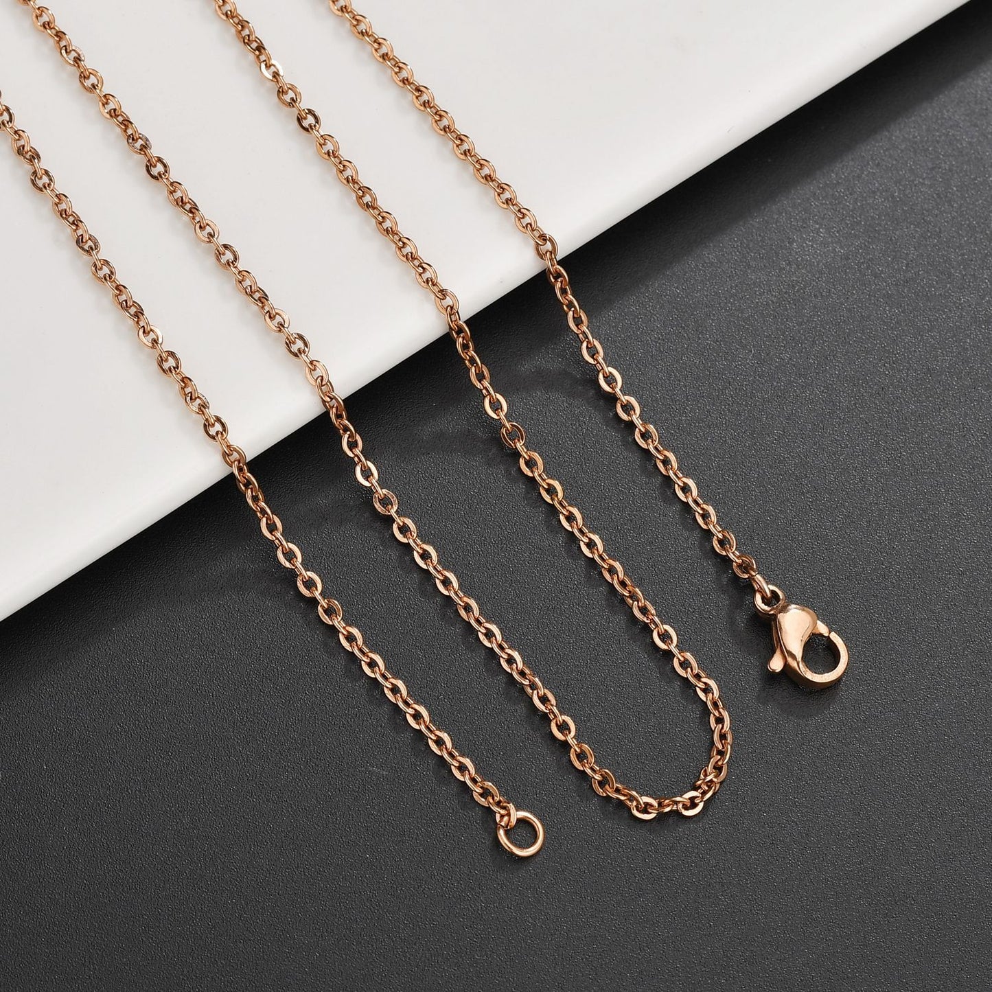 Gold O-shaped Chain Pendant Stainless Steel Necklaces