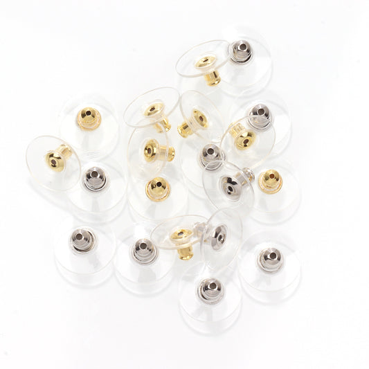 Transparent Silicone Hamburger Earplugs Ufo Earplug Stud Earrings