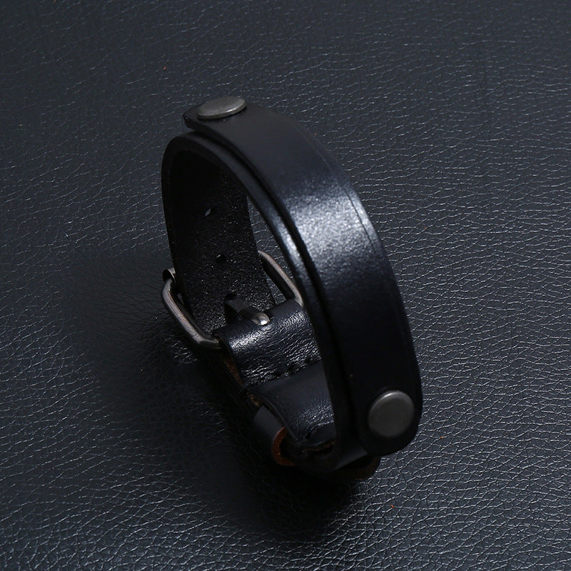 Men's Simple Personality Punk Cattle Leather Street Bracelets