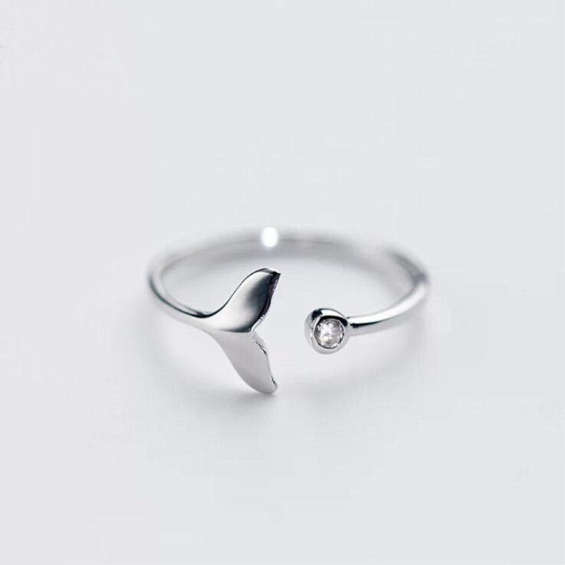 Korean Chic Unique Fishtail Wave Mermaid Ring
