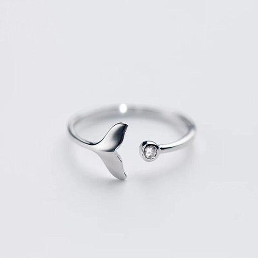Korean Chic Unique Fishtail Wave Mermaid Ring