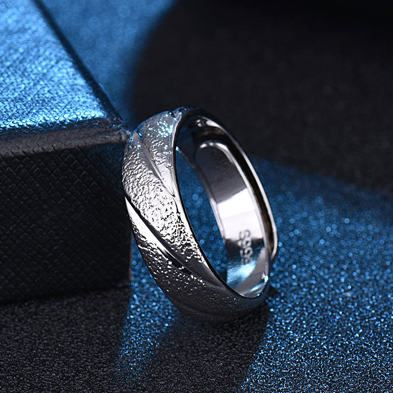 Men's Frosted Opening Index Finger Hipster Meteor Shower Tail Rings