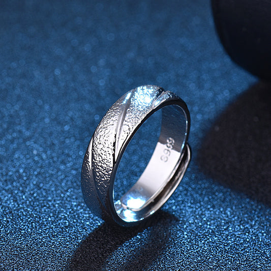 Men's Frosted Opening Index Finger Hipster Meteor Shower Tail Rings