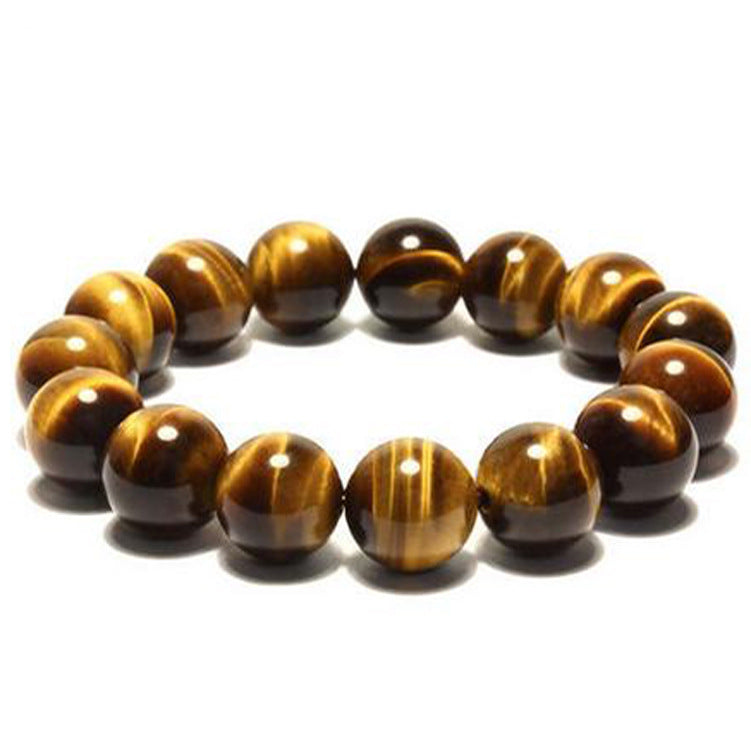 Men's Collection Grade Yellow Tiger's Eye Tiger Stone Wood Alexandrite Life Bracelet