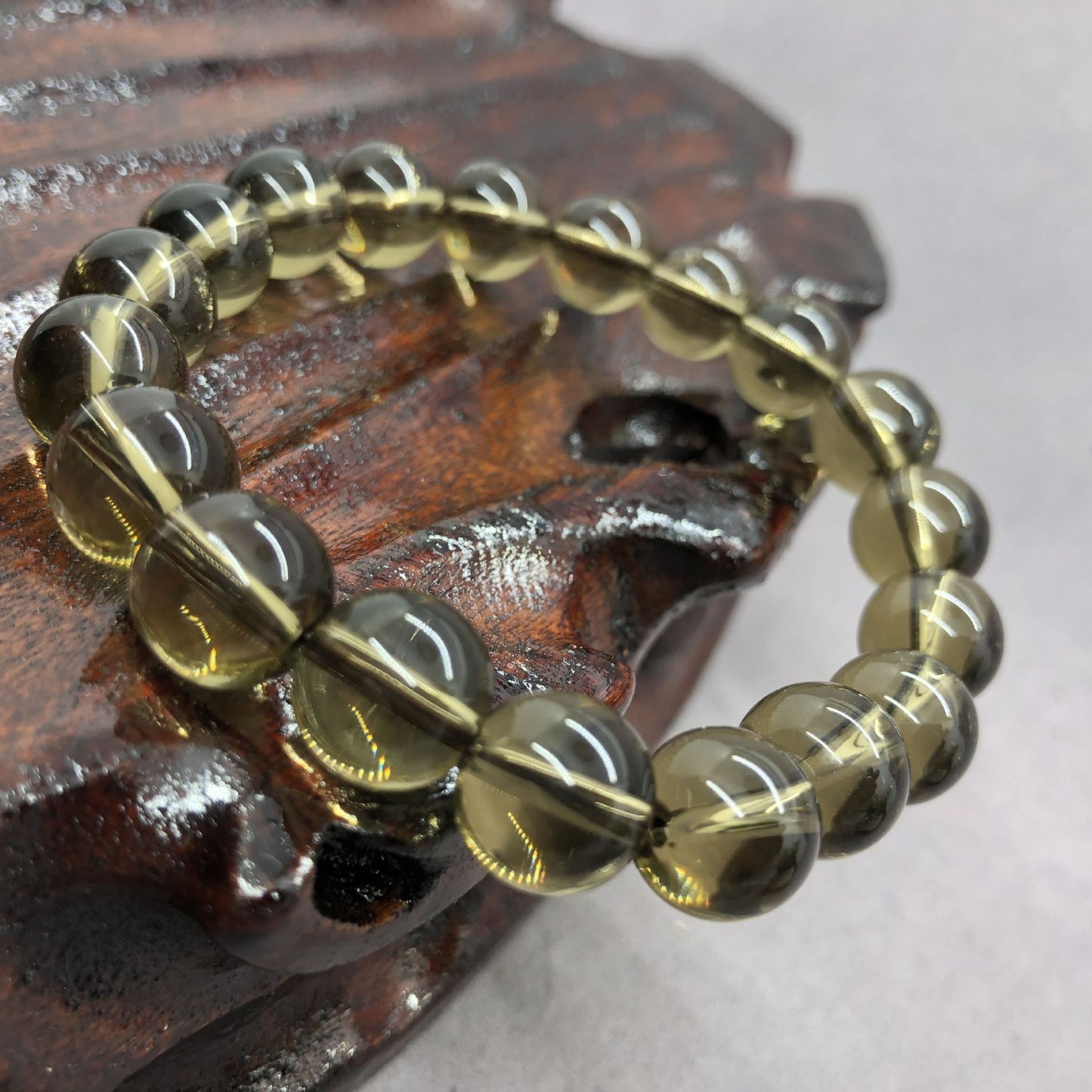 Classic Imitation Citrine Glass Beads Hand-woven Bracelets