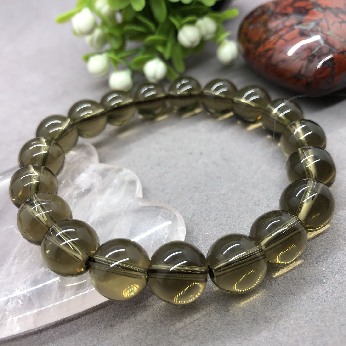 Classic Imitation Citrine Glass Beads Hand-woven Bracelets