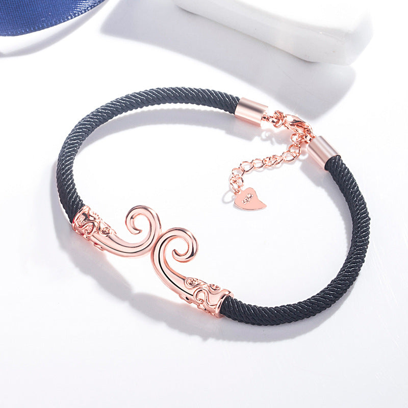 Women's & Men's Golden Hoop Couple Korean Style And Bracelets