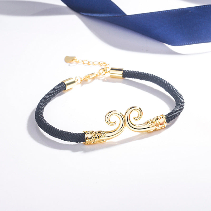 Goldene Hoop-Paar-Armbänder im koreanischen Stil für Damen und Herren