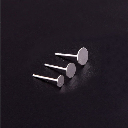 Flat Head Auricular Needle Inlaid Pearl Wax Turquoise With Stud Earrings