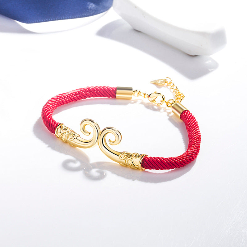 Women's & Men's Golden Hoop Couple Korean Style And Bracelets