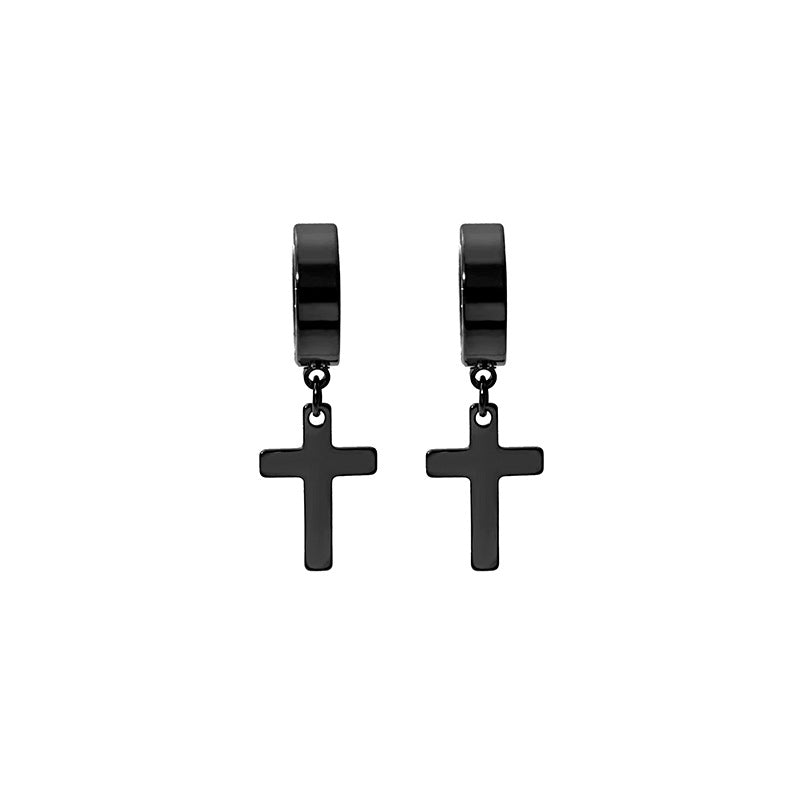 Women's & Men's Steel Cross Shelf Punk Rock And Rings