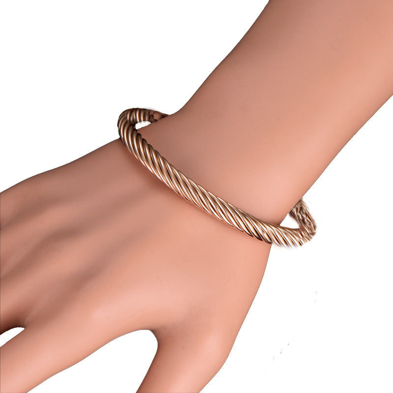 Women's European Gold Health Two Beads Gold-plated Bracelet