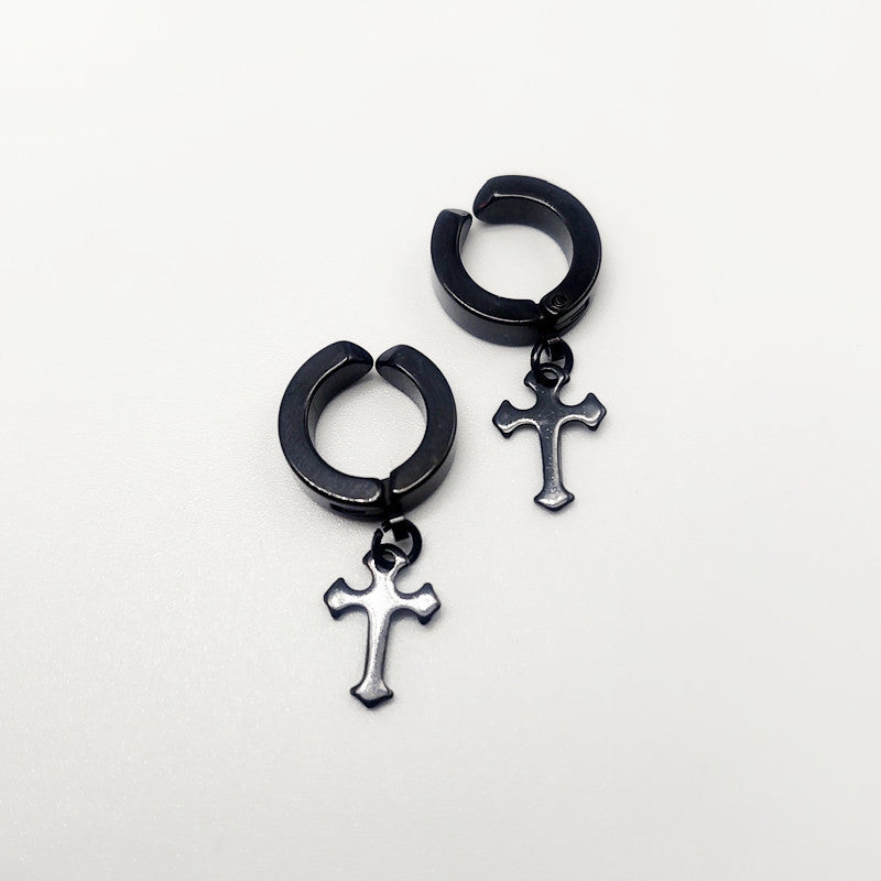 Boys Cross Eardrops Geometric Light Luxury Earrings