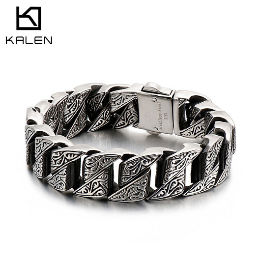 Men's Ornament Exaggerated And Personalized Vintage Pattern Bracelets