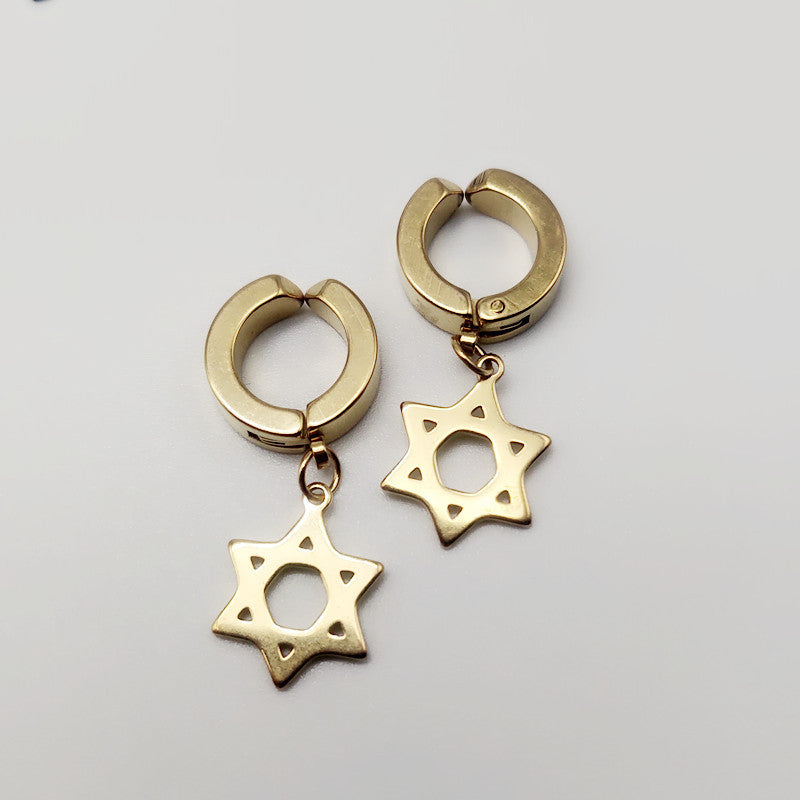 Boys Cross Eardrops Geometric Light Luxury Earrings