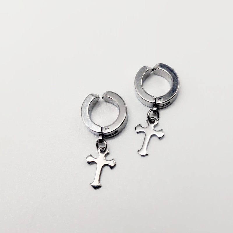 Boys Cross Eardrops Geometric Light Luxury Earrings