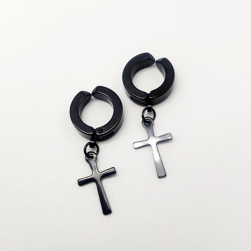 Boys Cross Eardrops Geometric Light Luxury Earrings