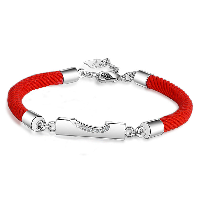 Couple Love Carrying Strap Paire de bracelets en corde romantique