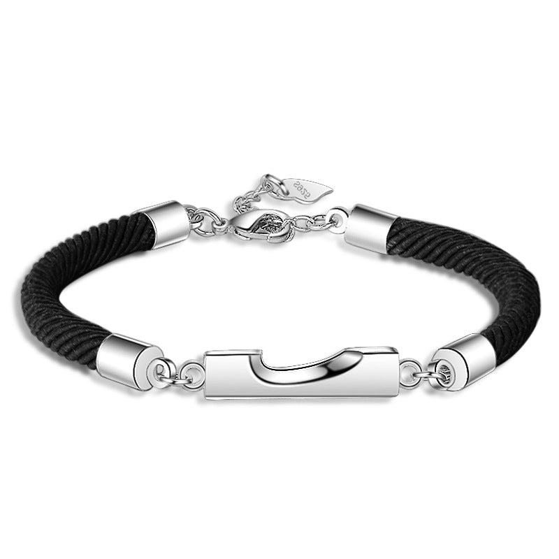 Couple Love Carrying Strap Paire de bracelets en corde romantique