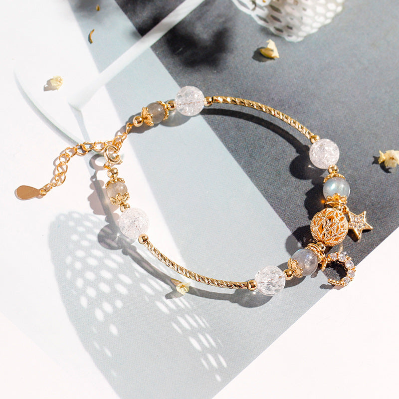 Bardo Crystal White Hot Flower Moonstone Bracelets