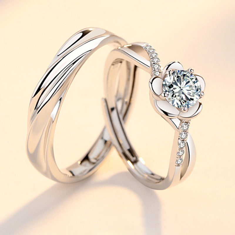 Women's Sier Fashion Personalized Net Red Niche Design Ring