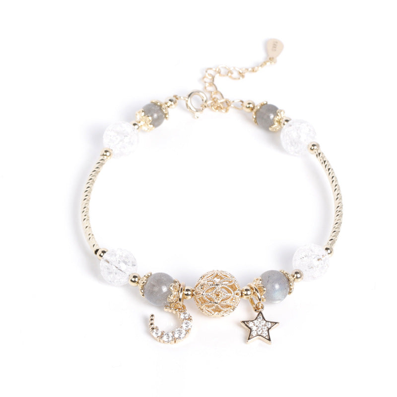 Bardo Crystal White Hot Flower Moonstone Bracelets