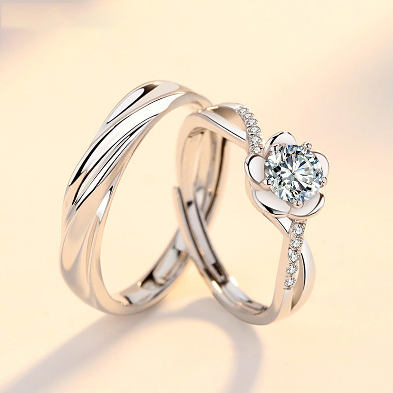 Women's Sier Fashion Personalized Net Red Niche Design Ring