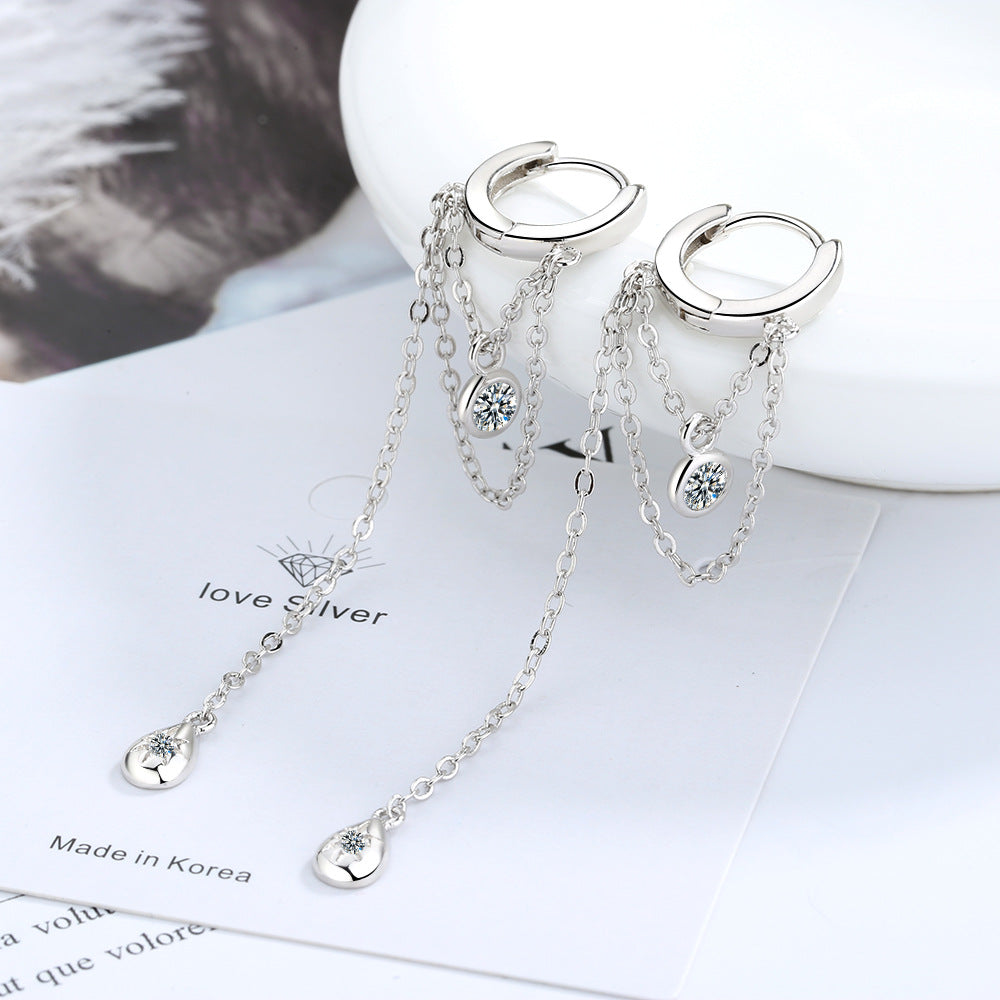 Clip Chain Long Elegant Country Simple Personalized Hipster Earrings