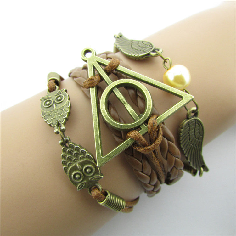 Bracelets rétro hibou colombe de la paix Harry Potter