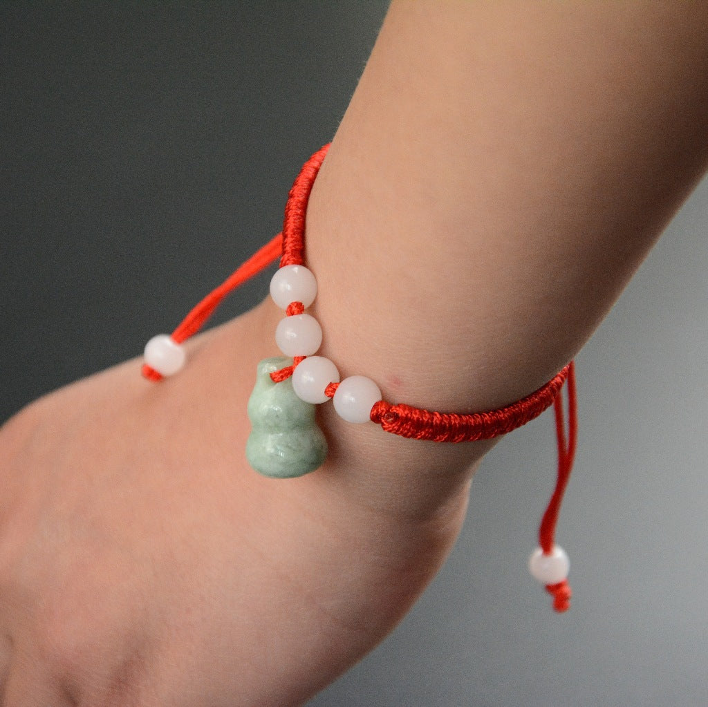 Red Rope Braid Jade Multiple Options Bracelets