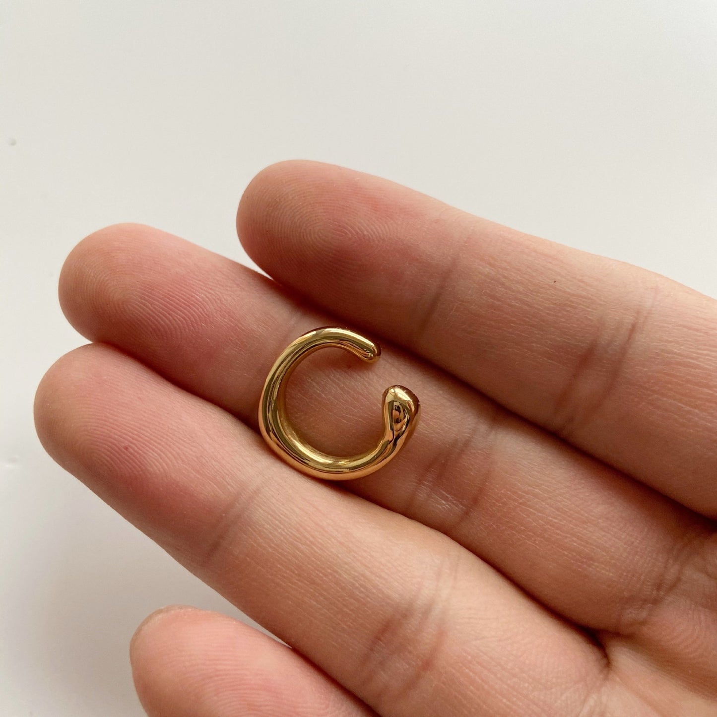 Women's Irregular Small Circle Metal Gold Plated Simple Rings
