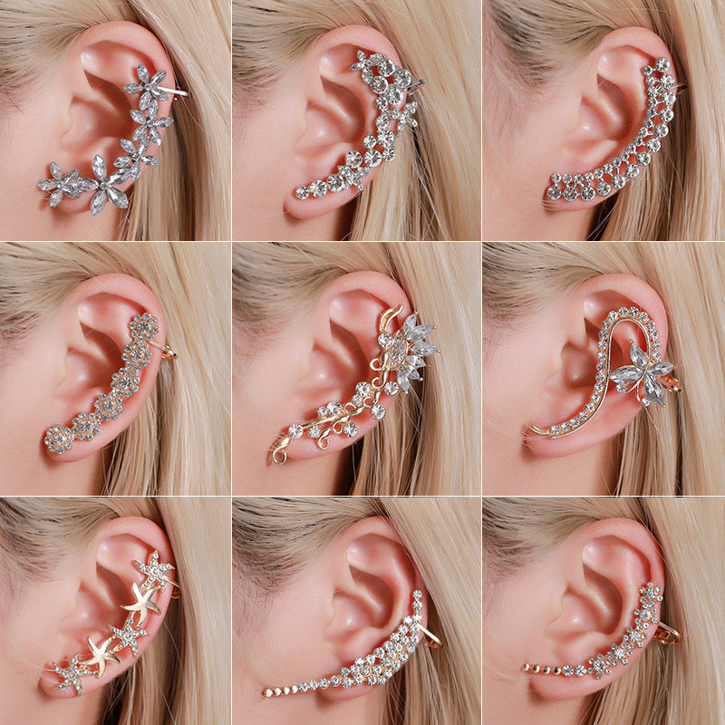 Temperament Butterfly Flower Single Hipster Catwalk Night Ear Clip