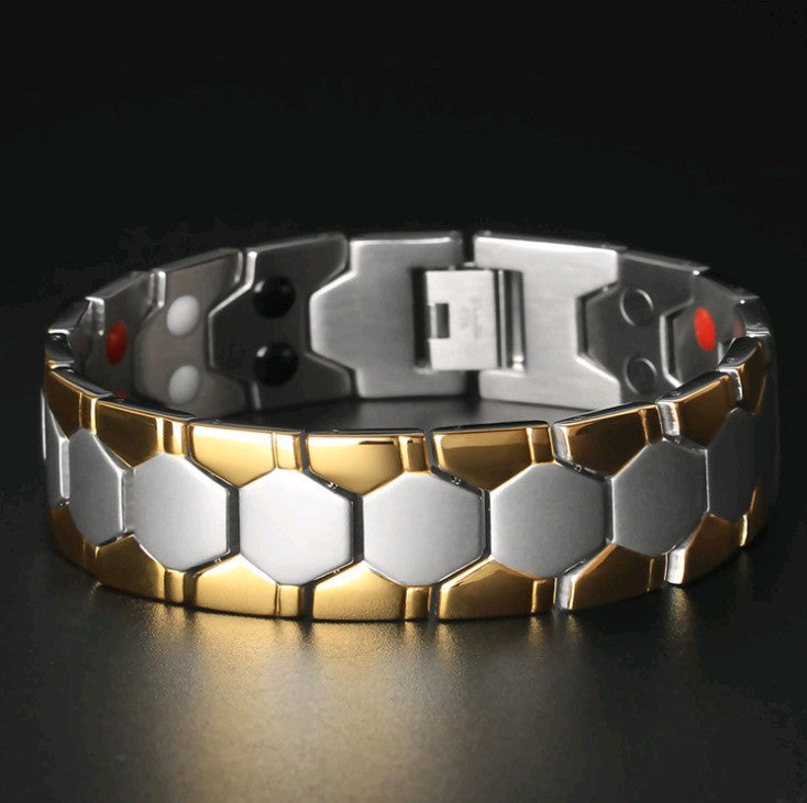 Bracelets sphériques détachables à énergie magnétique à double point pour hommes