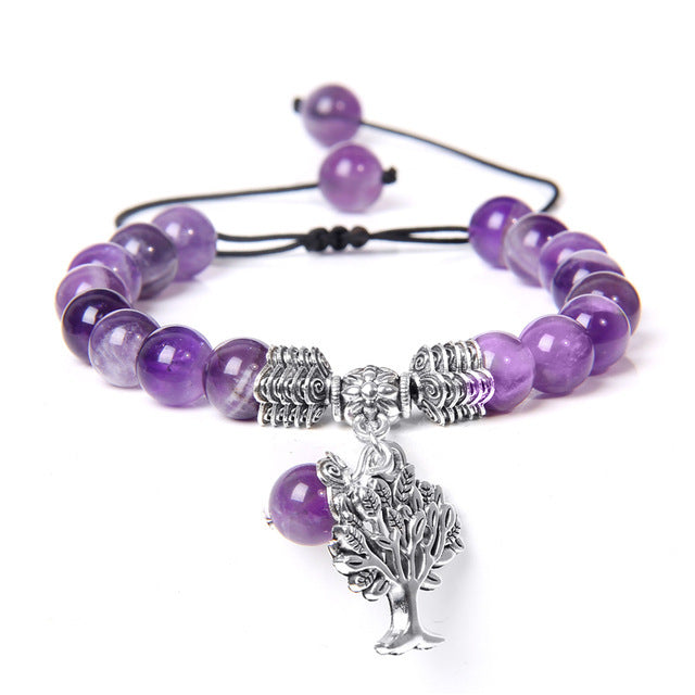 Amethyst Tree Of Life Pendant Lucky Bracelets