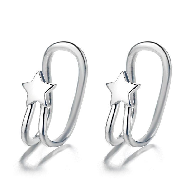 Gu Combination Small Diamond Bones Pseudo Cool Female Super Ear Clip