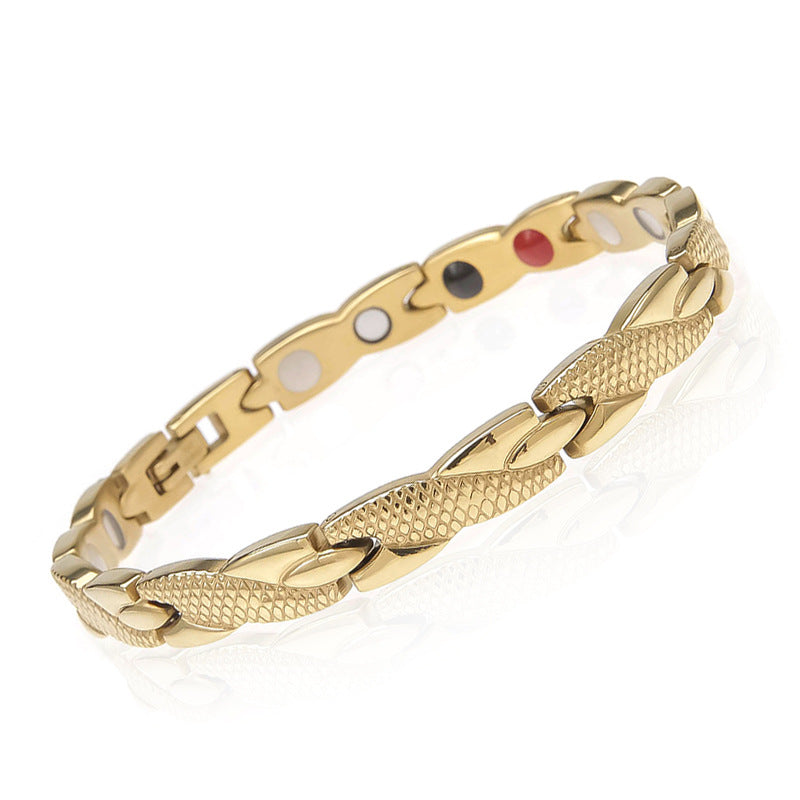 Herren-Armbänder aus Edelstahl mit kreativem Schlangenmuster in Gold