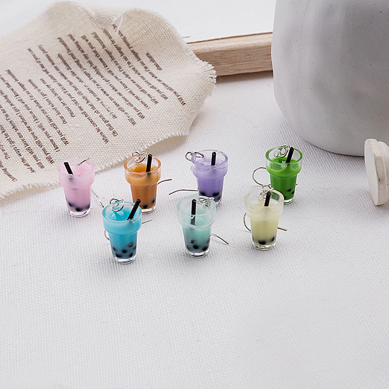 Creative Simulation Bubble Tea Cute Funny Rings