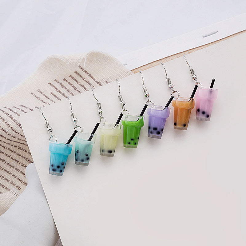 Creative Simulation Bubble Tea Cute Funny Rings