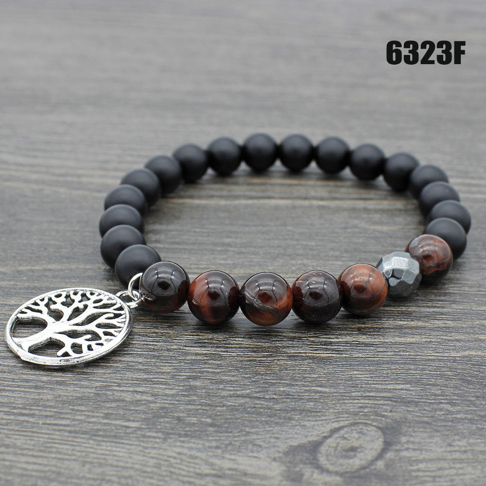 Yellow Tiger Eyes Volcanic Rock Buddha Bracelets