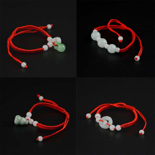 Red Rope Braid Jade Multiple Options Bracelets