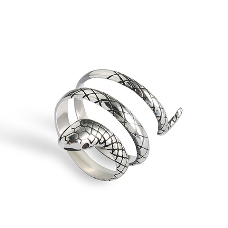Women's & Men's Snake Simulated Snakes Winding Opening Adjustable Simple Personality Rings