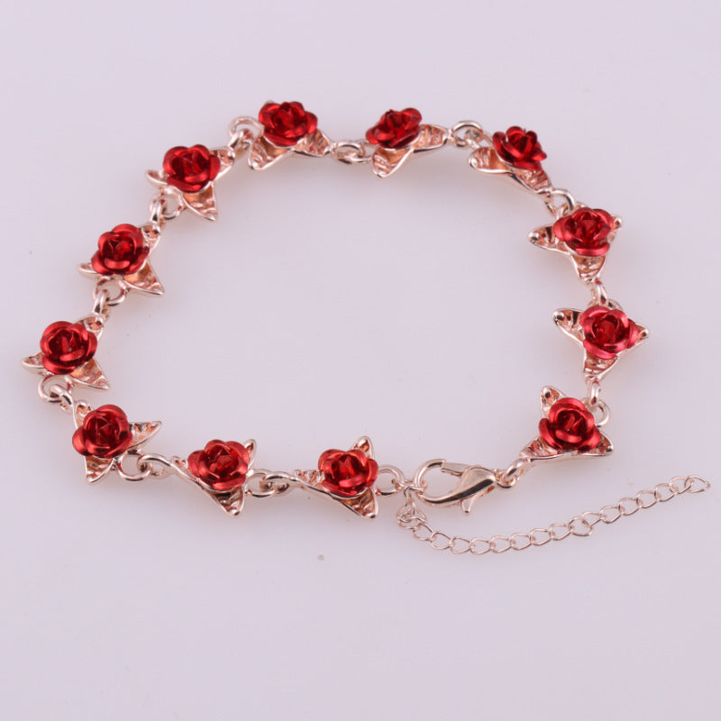 Women's Korean Style Simple Gold-plated Jewelry Rose Bracelets