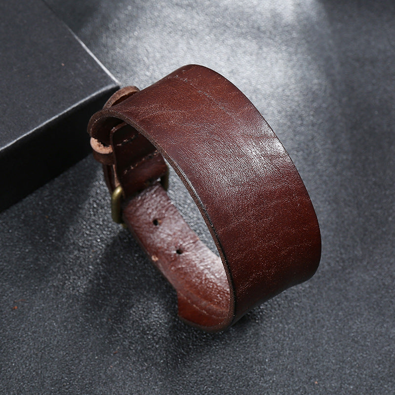 Men's Punk Retro Cattle Leather Creative Simple Bracelets