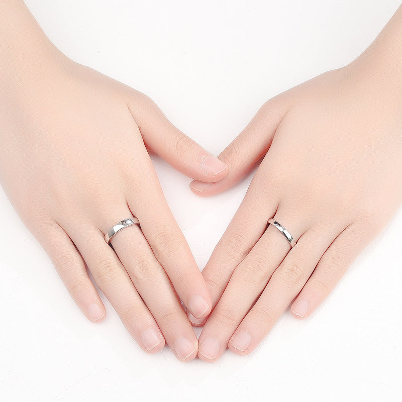 Simple Pair Of Open Mouth Valentine's Rings