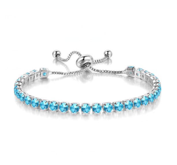 Unique Women's Single-row Diamond Adjustable Crystal Bracelet